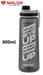 Nirlon Clear Sip Motivational Fitness Sport Water Bottle 800Ml Set Of 4 & Time Maker, Leak-Proof, Bpa-Free, Toxin Free Plastic Drink Bottle Design For Unisex At Gym, School, Office 