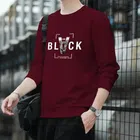 Round Neck Printed T-Shirt for Men (Maroon, M)