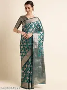 Organza Zari Woven Saree for Women 
