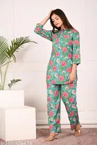 Rayon Top & Bottom Set for Women 