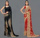 Georgette Printed Saree for Women 