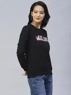 Women's Printed Round Neck Sweatshirt 