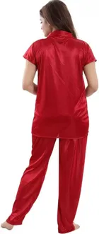 Satin Solid Night Suit for Women 