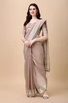 Women's Embelished Saree with Unstiched Blouse 
