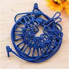 Multicolor Cloth Rope for Cloth Drying Rope with Hooks Rope for Drying Clothes Hanging Rope with 12 Clips