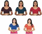 Cotton Solid Stitched Blouse for Women (Assorted, 32) (Pack of 3)