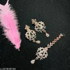 Rose Gold White Diamond Earring Tikka for Women 