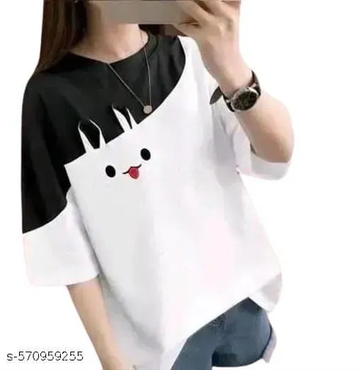 Polycotton T-shirt for Women, White (M)