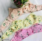 Hosiery Printed Bra for Woman, Multicolour, Pack of 3 