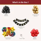 Iron Man Theme Birthday Balloon Decoration Kit For Kids, Multicolor, Pack Of 52