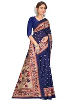 Art Silk Kalamkari Saree for Women 
