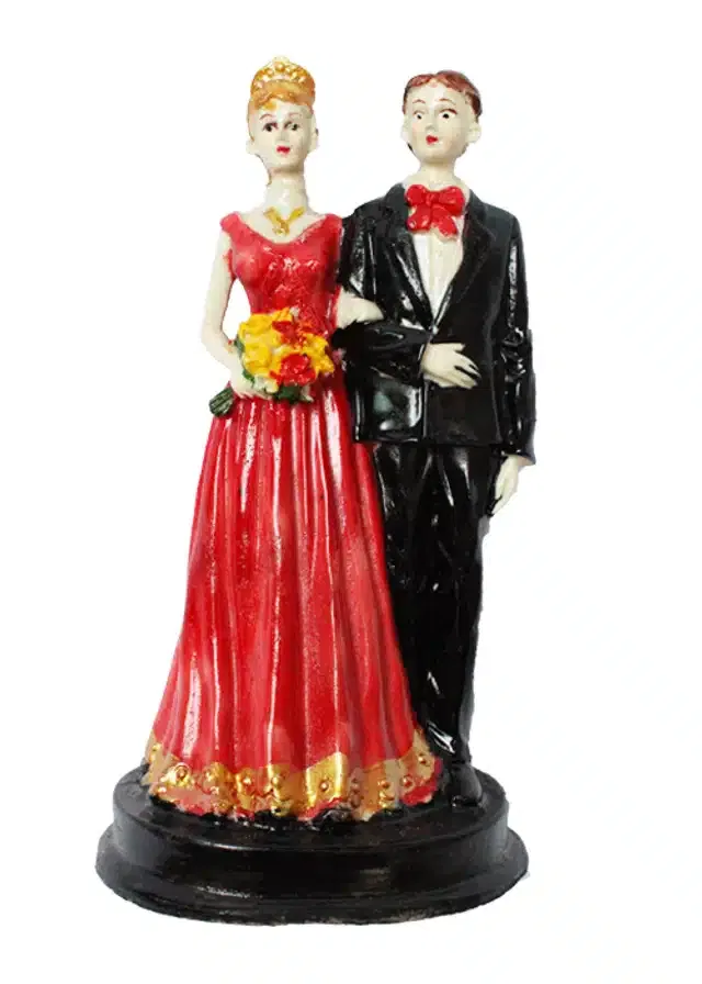 Polyresin Loving Couple Showpiece (Multicolor, 22 cm)