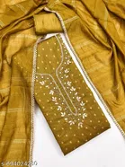 Chanderi Cotton Punjabi/All Over Suits Semi-Stitched Suits 