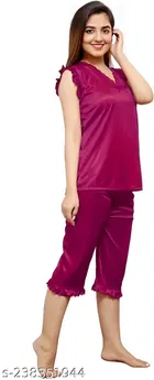 Satin Nightsuit Set for Women 