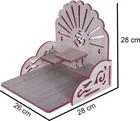 Akarts Om Beautiful Wooden Puja Temple Wall Hanging and Table Top Mandir