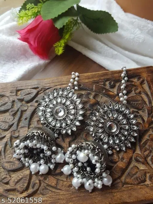 Stylish Earrings & Studs for Women (White, Free Size)