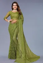 Net Floral Saree for Women 
