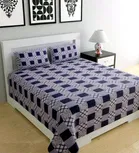 Polycotton Double Bedsheet with 2 Pillow Cover 