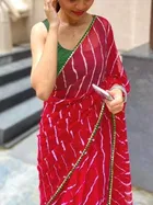 Georgette Printed Saree for Women 