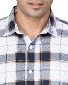 Poly Cotton Full Sleeves Chequered Shirt for Men 