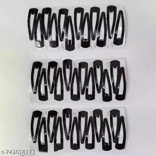 Hair Clips for Women, Pack of 36 (Black)