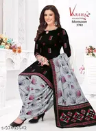 Synthetic Printed Unstitched Dress Material for Women & Girls 
