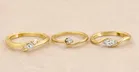 Gold Plated Stainless Steel Rings for Women, Pack of 3