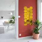 Acrylic Hexagon Shaped Wall Mirror Stickers 