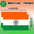 Fabric Indian Flag (Multicolor, 60x40 inches) (Pack of 2)