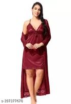 Satin Nightdress Set for Women 