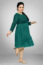 Net Solid Dress for Women 