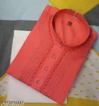 Cotton Embroidered Kurta with Pyjama for Men 
