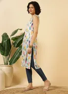 Tie Up Sleeveless Kurti for Women 