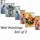 MDF 2 Pcs Designer Wall Painting for Home & Office 