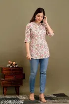 Cottonthree Quarter Sleeves Top for Women 