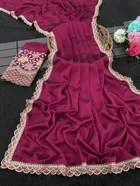 Chiffon Woven Design Saree for Women 