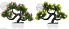 Plastic Artificial Plant (Multicolor, Pack of 2)