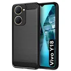 Rubber Mobile Back Cover for Vivo V2351 /Y28s /Y18e /Y03 / T3 Lite / Y18 (Black)