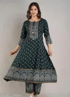 Rayon Printed Kurta with Pant & Dupatta for Women 