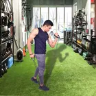 AJRO DEAL DOUBLE TONNING TUBE -BLUE Resistance Tube Exercise, D Handle 