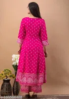 Rayon Printed Kurta with Pant & Dupatta for Women 