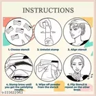 Eyebrow Stamp and Eyebrow Stencil Kit - Eyebrow Stamp and Shaping Kit for Perfect Brow, 3 Eyebrow Stamp Stencils Kit ,Long-lasting, Waterproof 