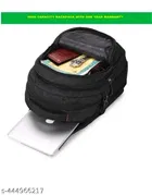 Polyester Backpack for Men & Women, Black