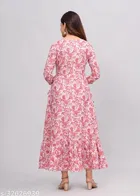 Viscose Rayon Kurti for Women, Peach 