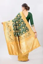 Jacquard Zari Woven Saree for Women 