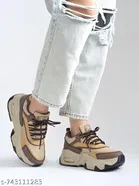 Shoetopia Girls Sneakers Brown 
