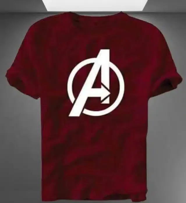 Printed Half Sleeeves T-Shirt For Men (Maroon, M)