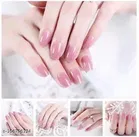 100 Pcs Fake Nails with Glue, Multicolor, Set of 1
