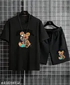 Cotton Blend T-shirt for Women, Black 
