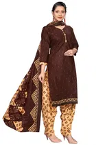 Cotton Blend Printed Kurti with Salwar for Women 